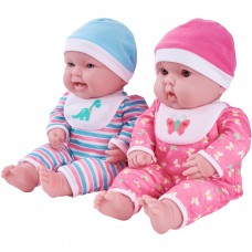 My Sweet Love 15" Twin Baby Dolls with Coordinating Outfits   553874204